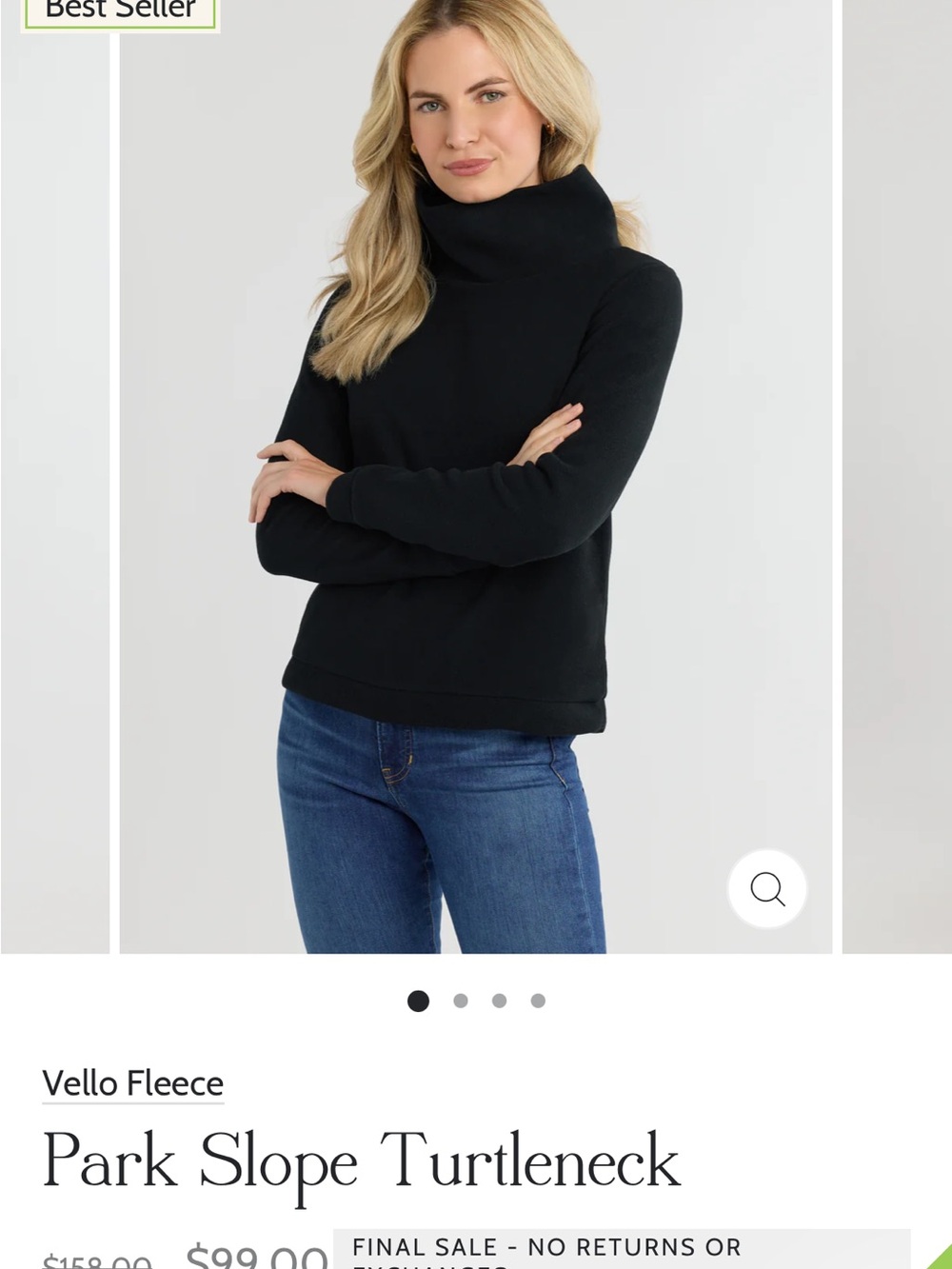 Dudley Stephens Black Park Slope Turtleneck - Picture 2 of 2